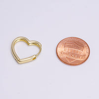 Aim Eternal - 14K Gold Filled 18mm Heart Minimalist Huggie Earrings Y933