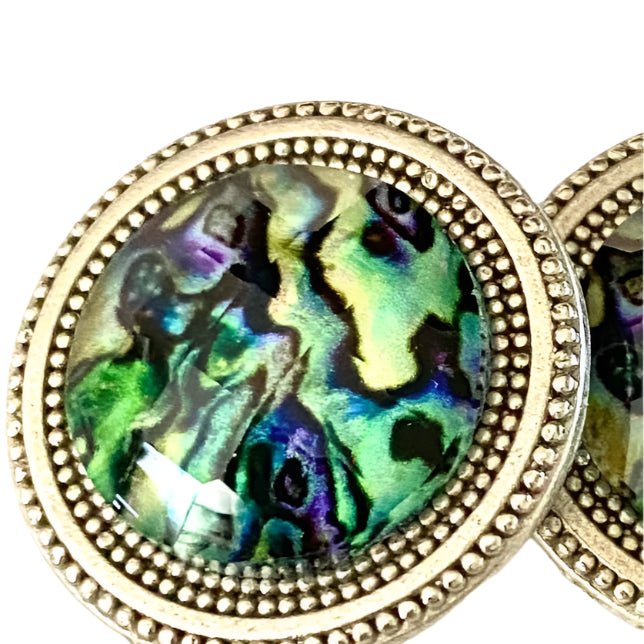 Abalone Image Magnet Button Pin Set Front - Ella Where She Shops