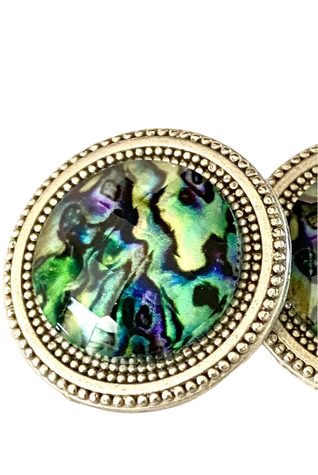 Abalone Image Magnet Button Pin Set Front - Ella Where She Shops