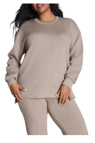 AirEssentials Brushed Crewneck Top - Front - Ella Where She Shops