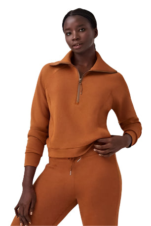 AirEssentials Half Zip - Butterscotch - Front - Ella Where She Shops