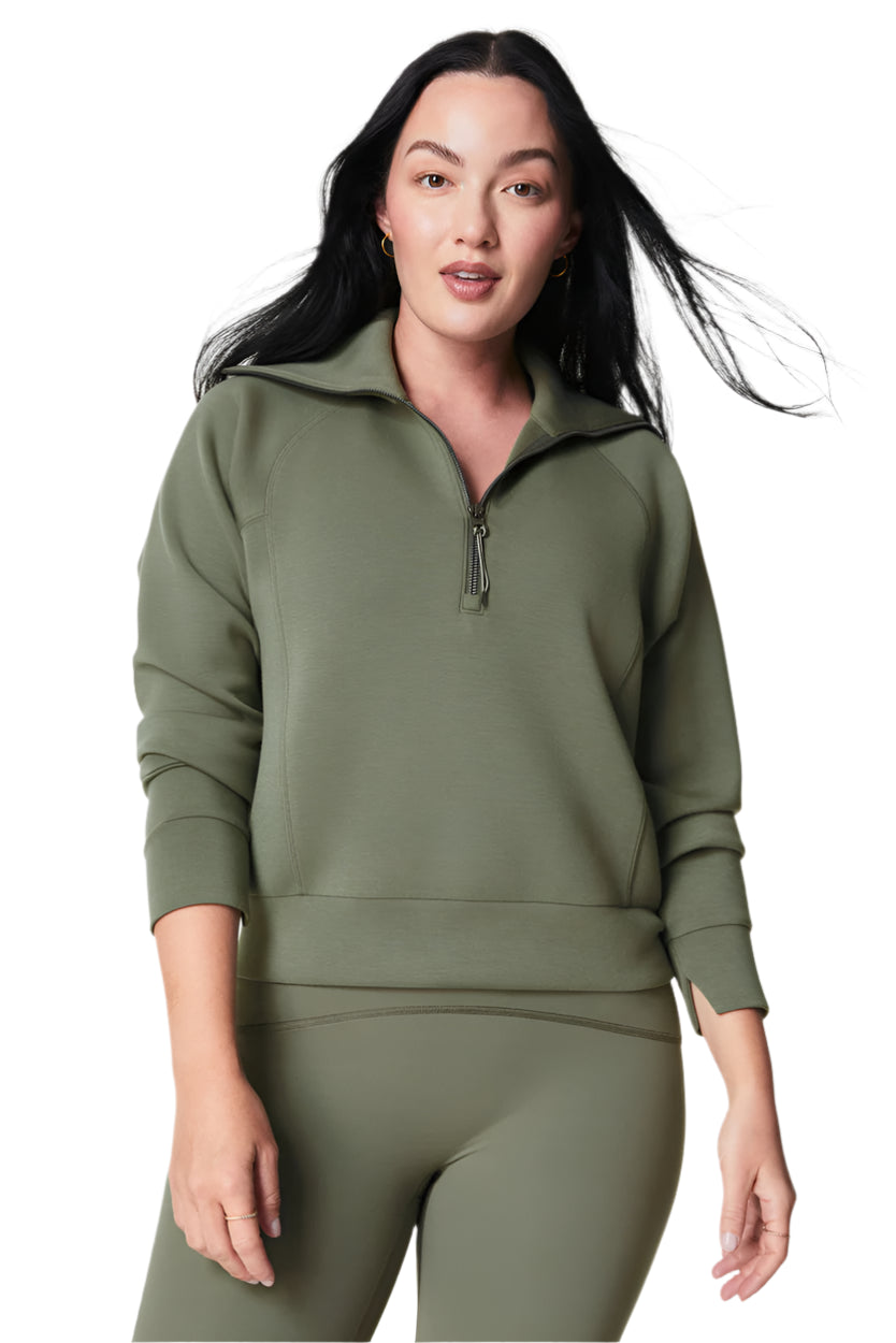 AirEssentials Half Zip - Clover - Front - Ella Where She Shops