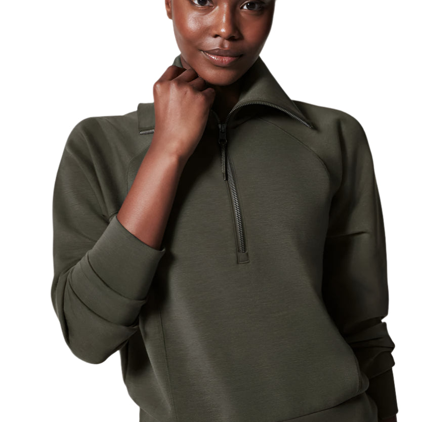 AirEssentials Half Zip - Dark Palm - Front - Ella Where She Shops