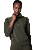AirEssentials Half Zip - Dark Palm - Front - Ella Where She Shops