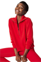 AirEssentials Half Zip - Spanx Red - Front - Ella Where She Shops