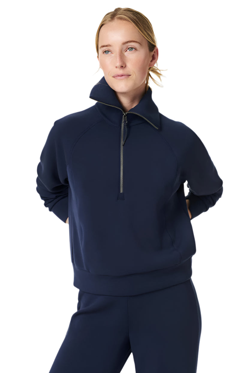AirEssentials Half Zip - Timeless Navy - Front - Ella Where She Shops