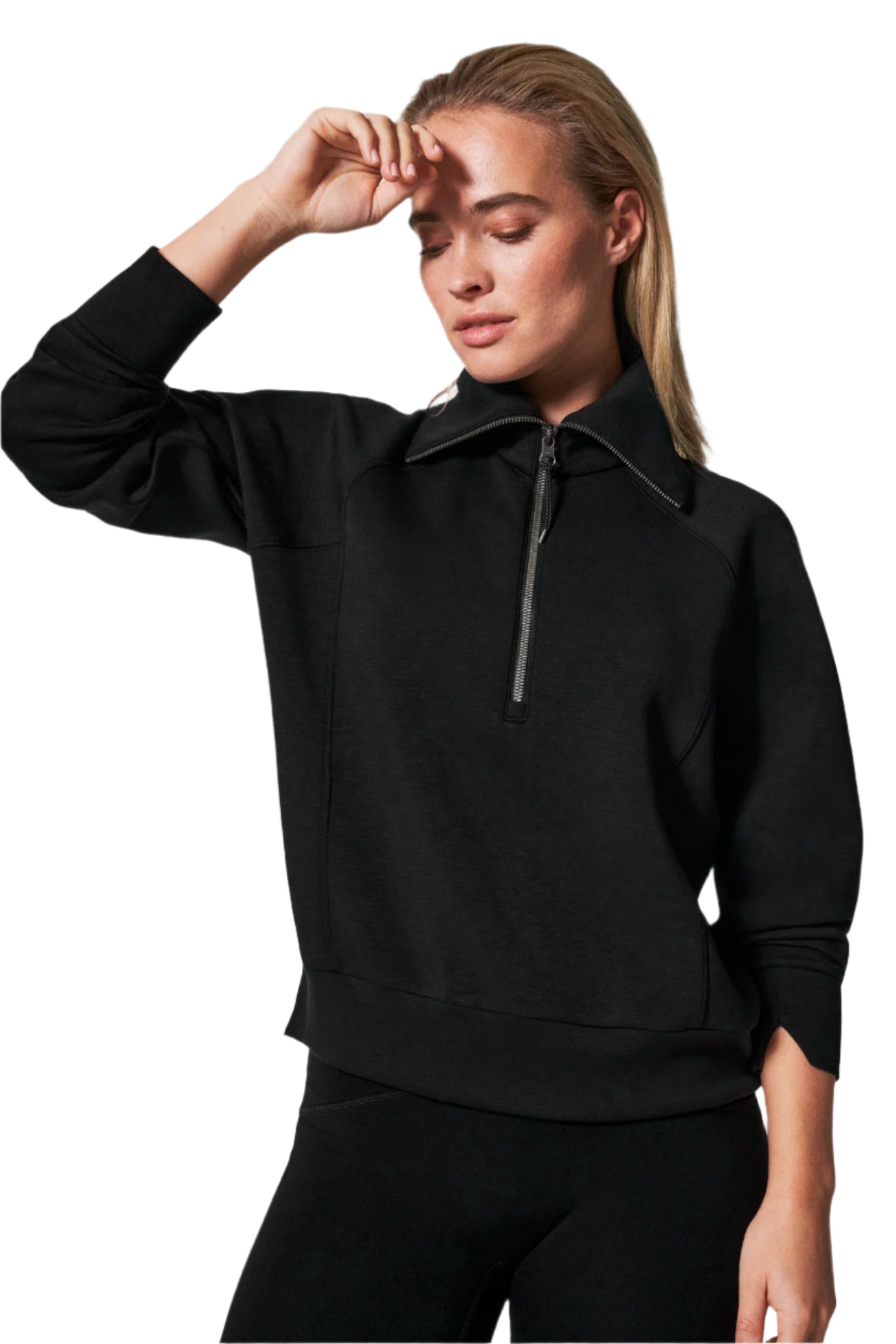 AirEssentials Half Zip - Very Black - Front - Ella Where She Shops