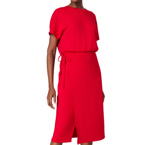AirEssentials Midi Wrap Dress - Red - Ella Where She Shops