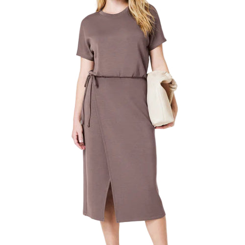 AirEssentials Midi Wrap Dress - Smoke - Ella Where She Shops