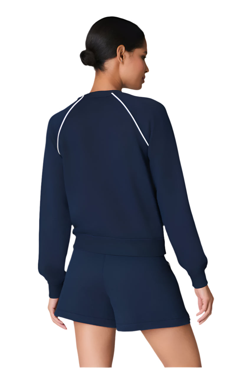 AirEssentials Pique Long Sleeve Crewneck Top – Back – Ella Where She Shops