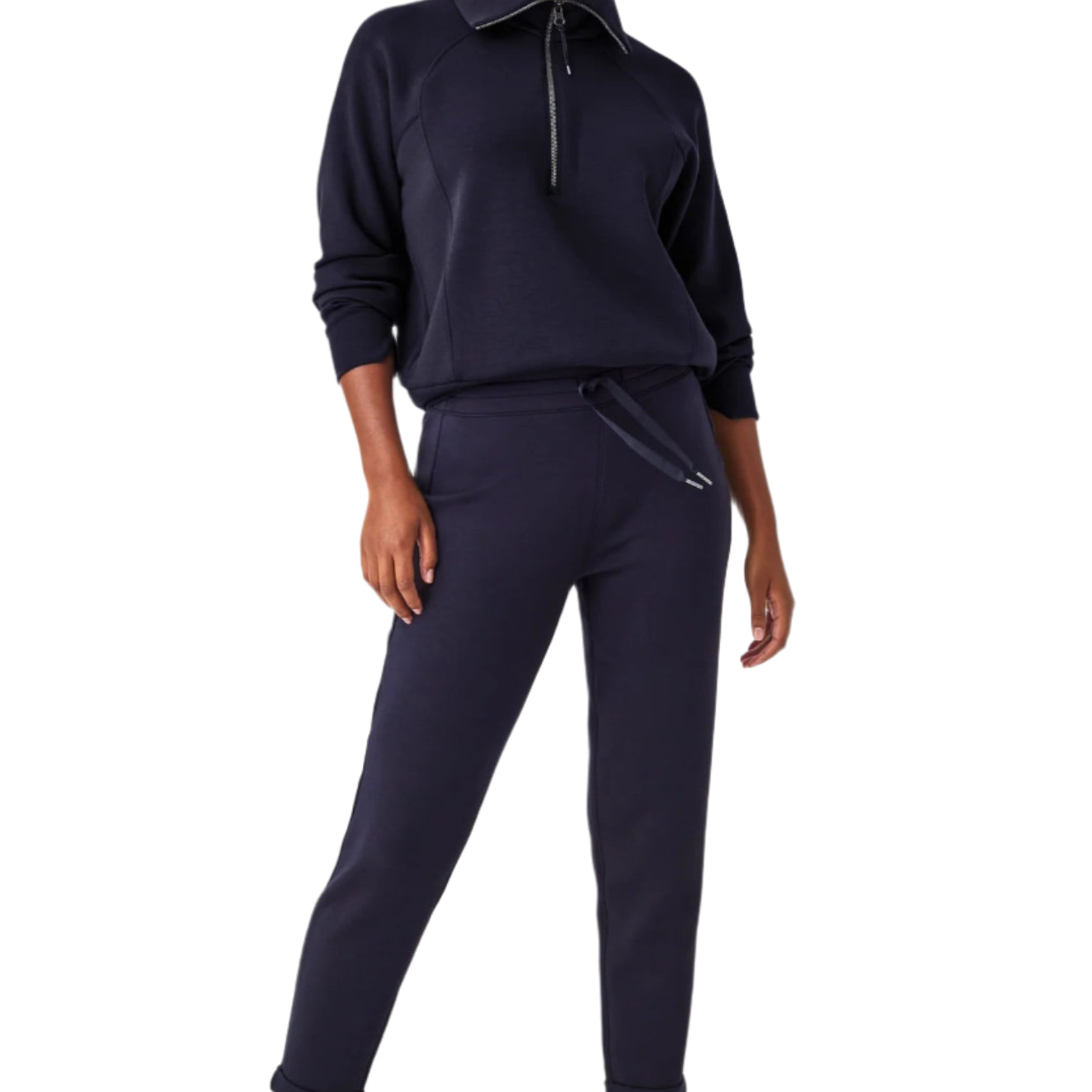 AirEssentials Tapered Pant - Classic Navy Front - Ella Where She Shops