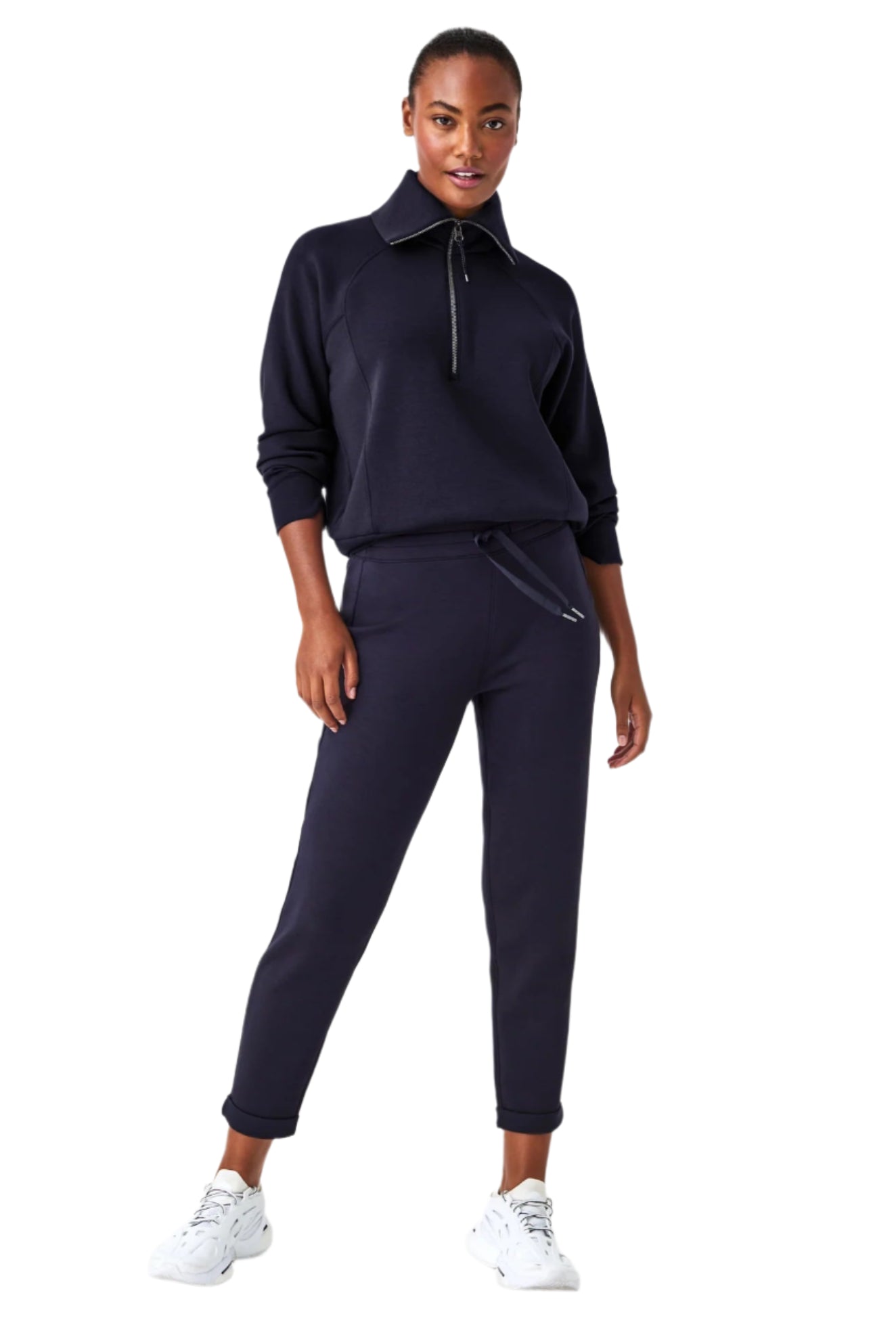 AirEssentials Tapered Pant - Classic Navy Front - Ella Where She Shops