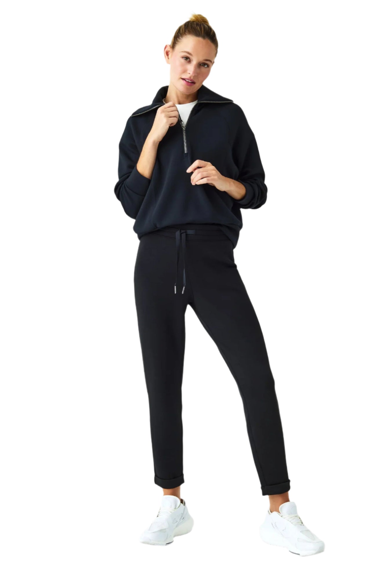 AirEssentials Tapered Pant - Very Black Front - Ella Where She Shops