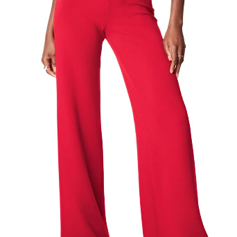 AirEssentials Wide Leg Pant - Red - Front - Ella Where She Shops