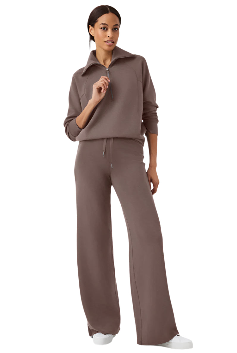 AirEssentials Wide Leg Pant - Smoke - Front - Ella Where She Shops