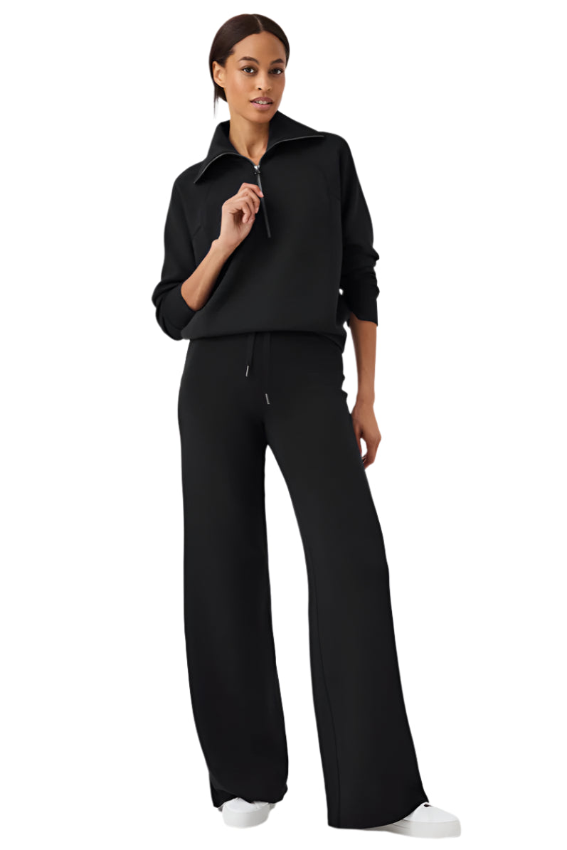 AirEssentials Wide Leg Pant - Very Black - Front - Ella Where She Shops
