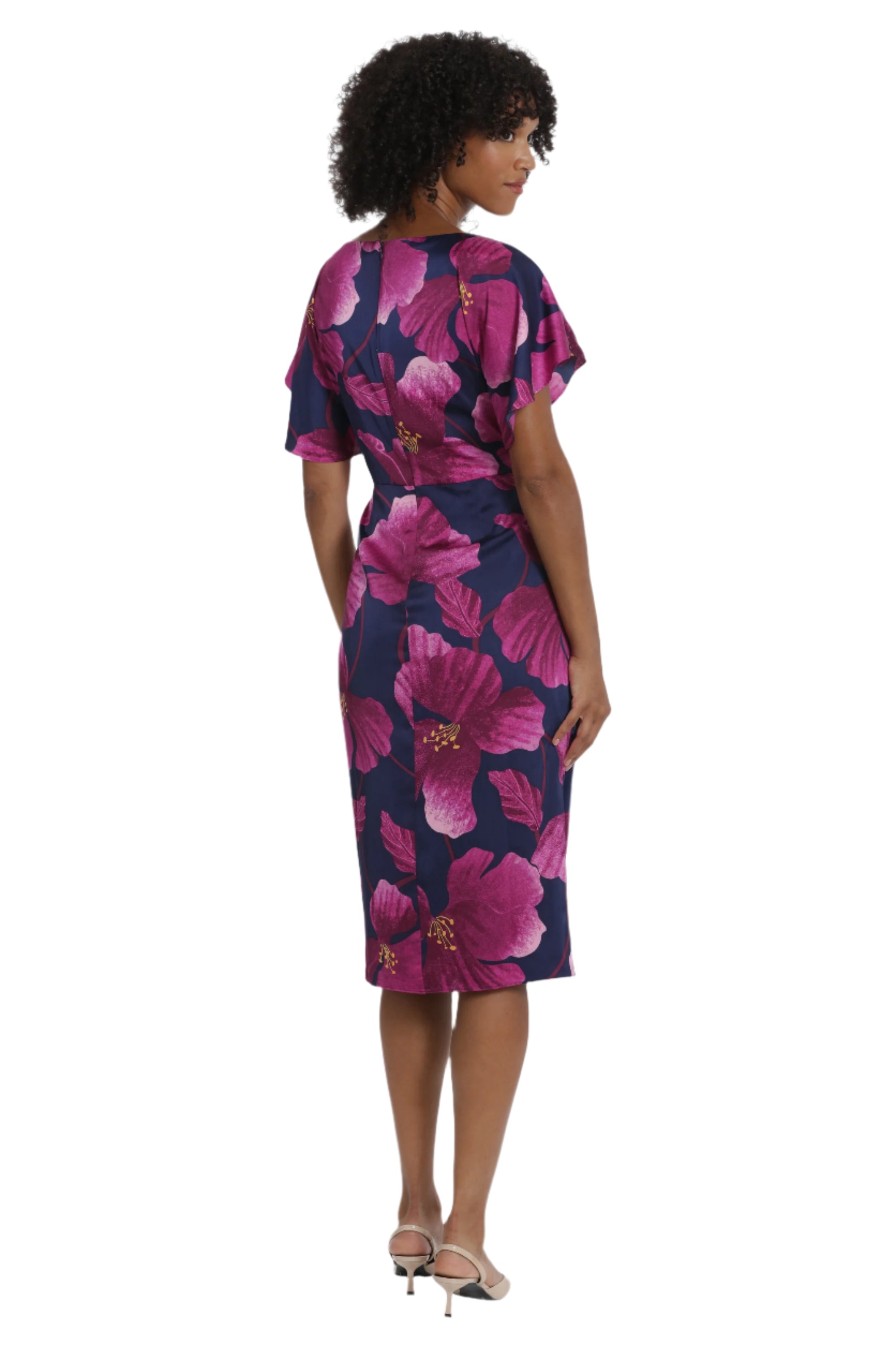 Alva Navy/Berry Dress – Back – Ella Where She Shops