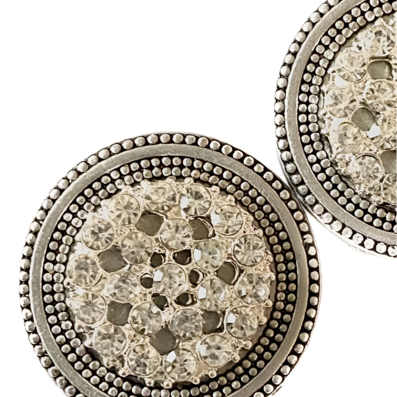 Antique Clear Rhinestone Cluster Pin Set - Ella Where She Shops