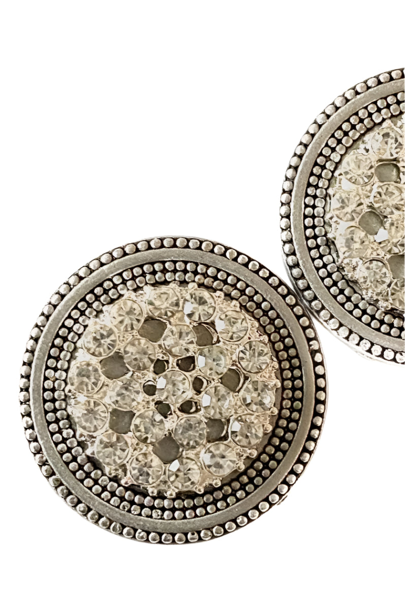 Antique Clear Rhinestone Cluster Pin Set - Ella Where She Shops