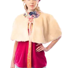 Aratta Grace Kelly Reversible Fur Cape Ivory Ella where she shops
