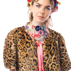 Aratta Grace Kelly Reversible Fur Cape leopard ella where she shops