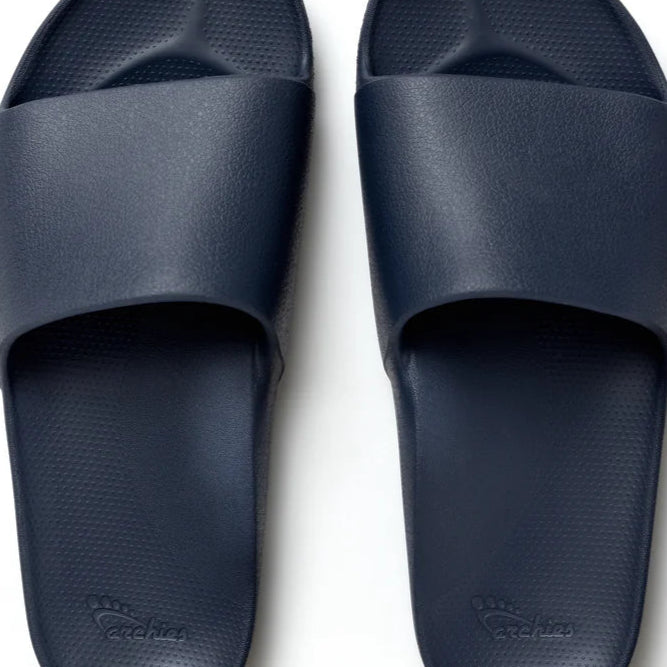 Arch Support Slides - Navy Front - Ella Where She Shops