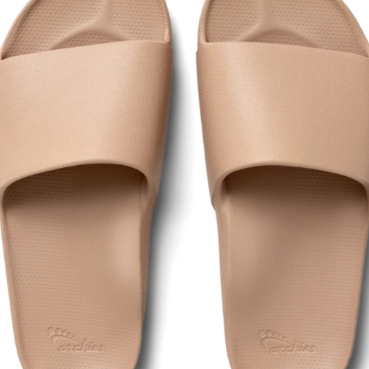 Arch Support Slides - Tan Front - Ella Where She Shops