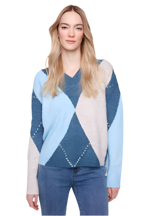 Argyle Sweater - Front - Ella Where She Shops