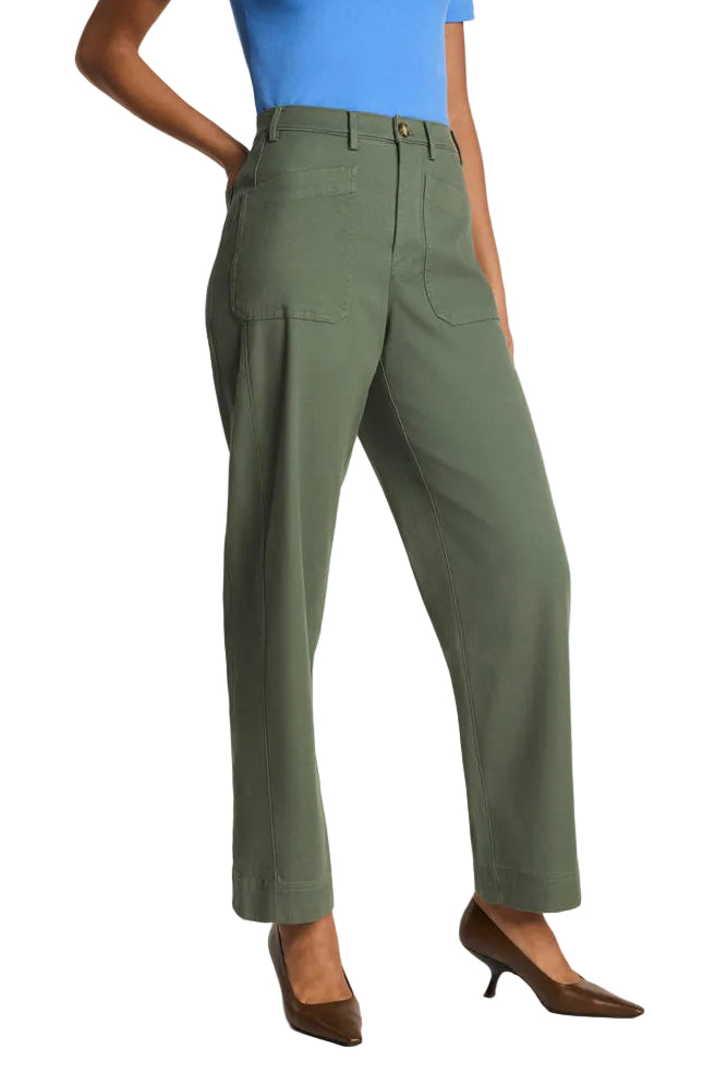 Barrel Leg Pant With Patch Pockets eucalyptus ella where she shops