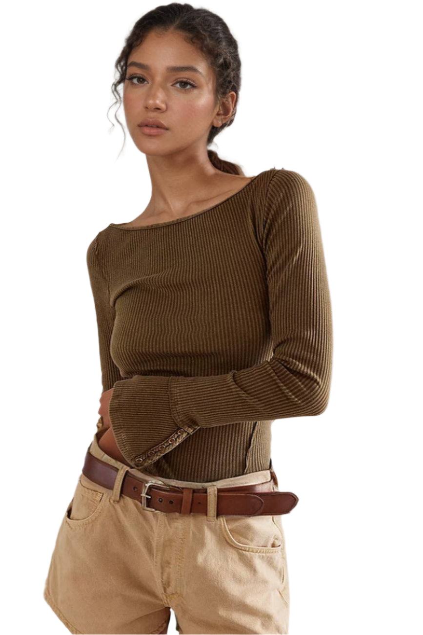 Bell Long Sleeve Thermal – Army Front – Ella Where She Shops