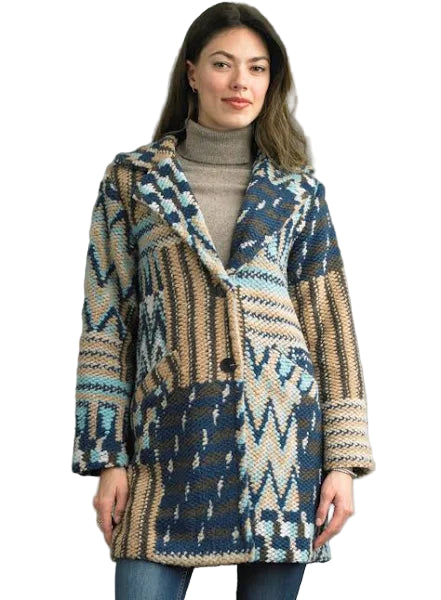 Boucle coat blue ella where she shops