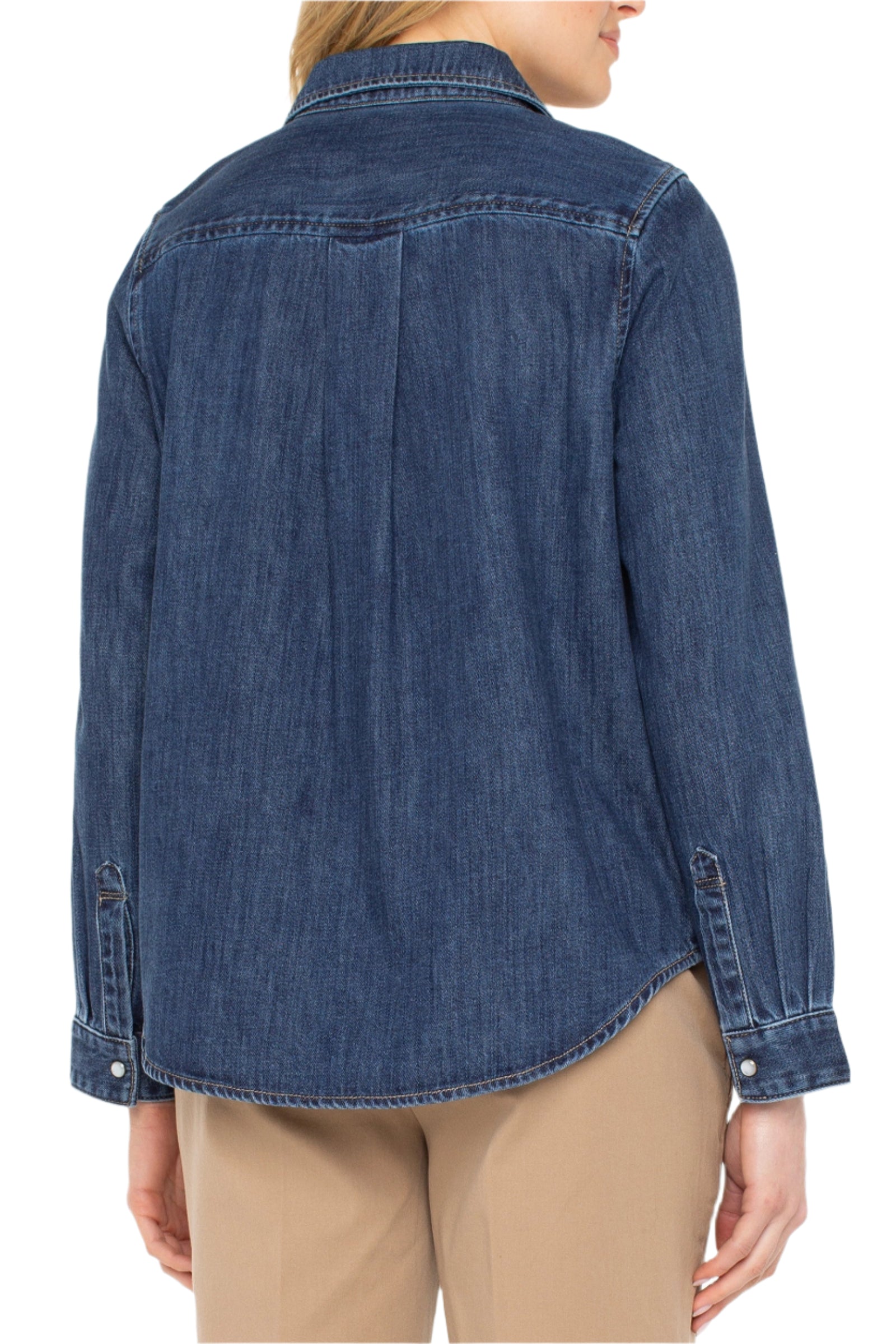 Button Down Shirt With Pockets – Back – Ella Where She Shops