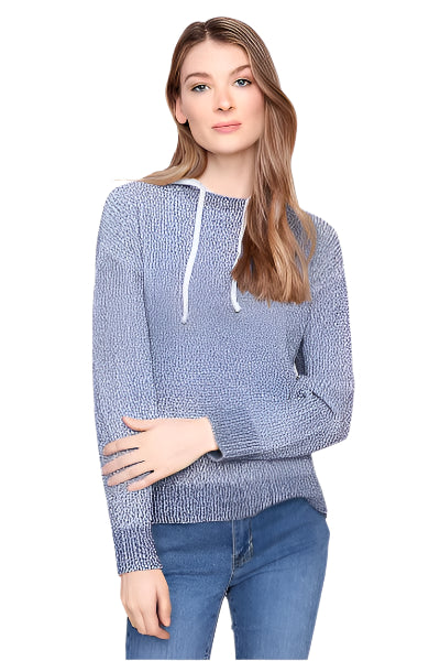 Cable Hoodie Sweater - Front - Ella Where She Shops