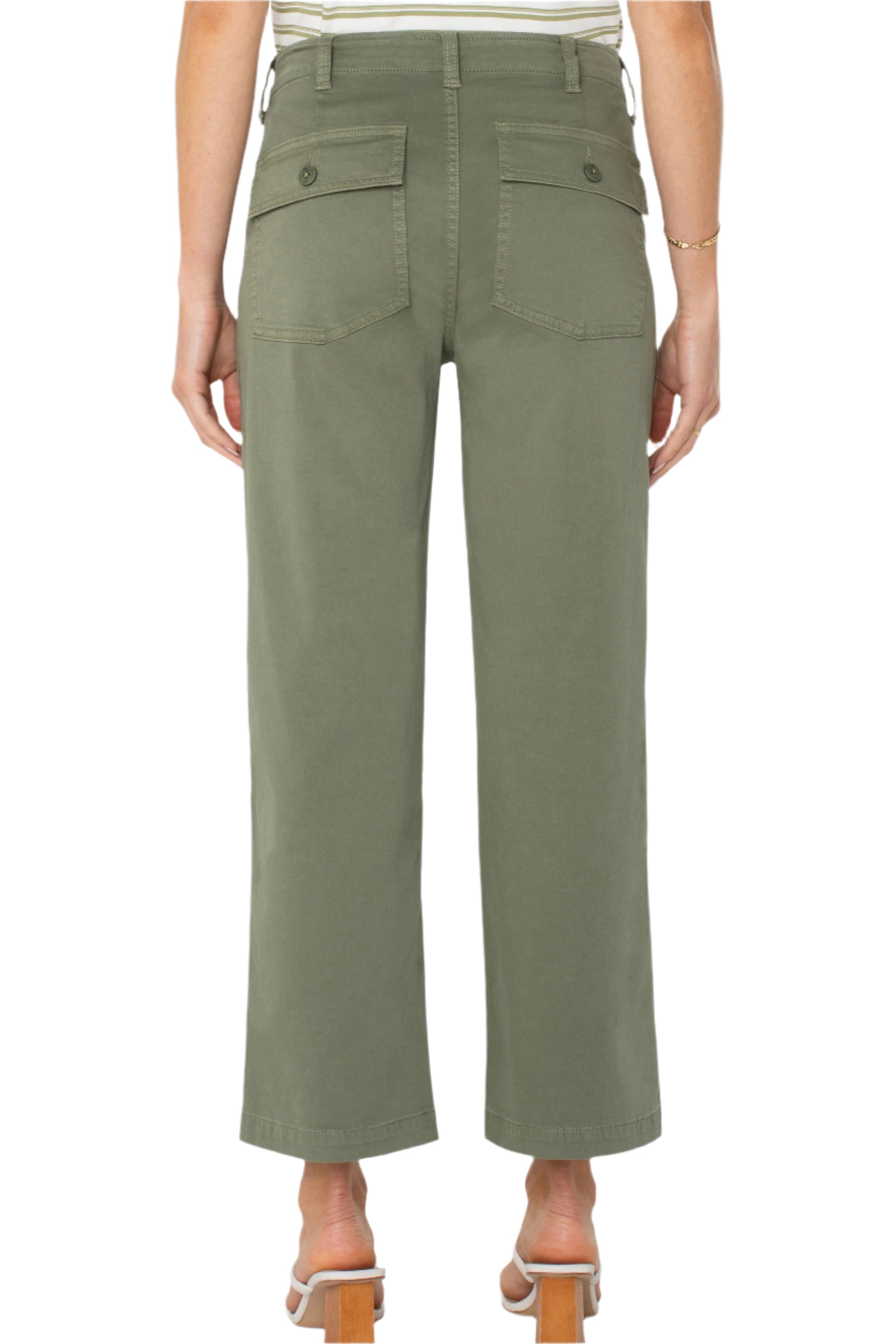 Cargo Wide Leg Crop - Back - Ella Where She Shops