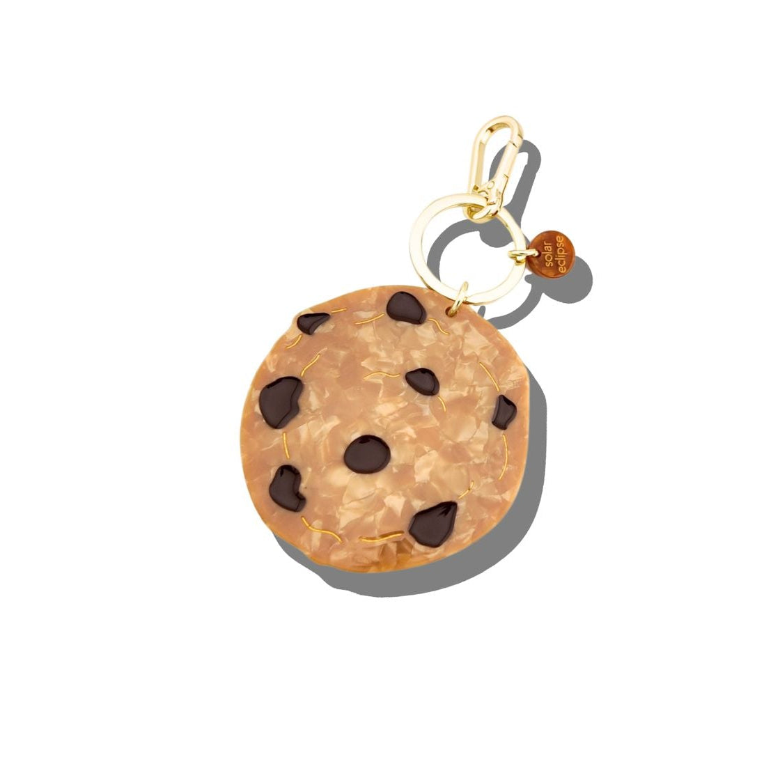 Chocolate Chip Cookie Bag Charm + Keychain - Front - Ella Where She Shops