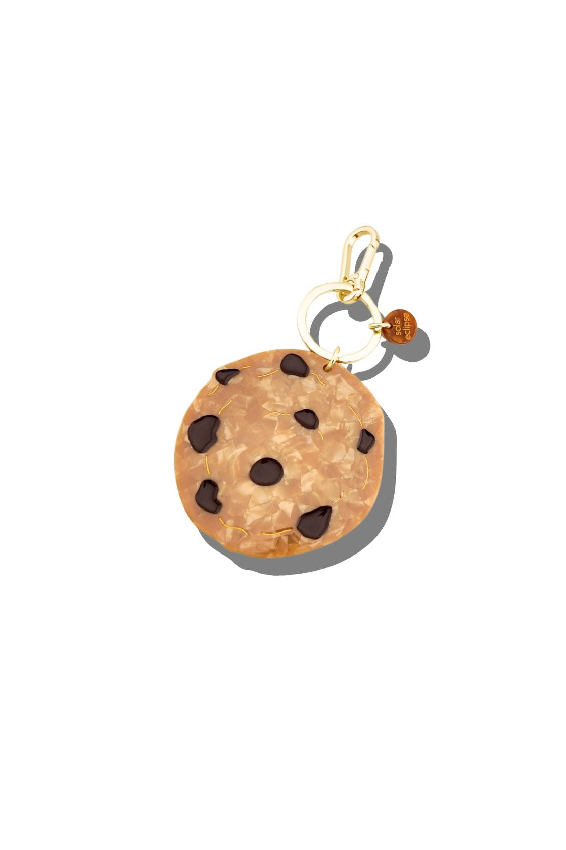 Chocolate Chip Cookie Bag Charm + Keychain - Front - Ella Where She Shops