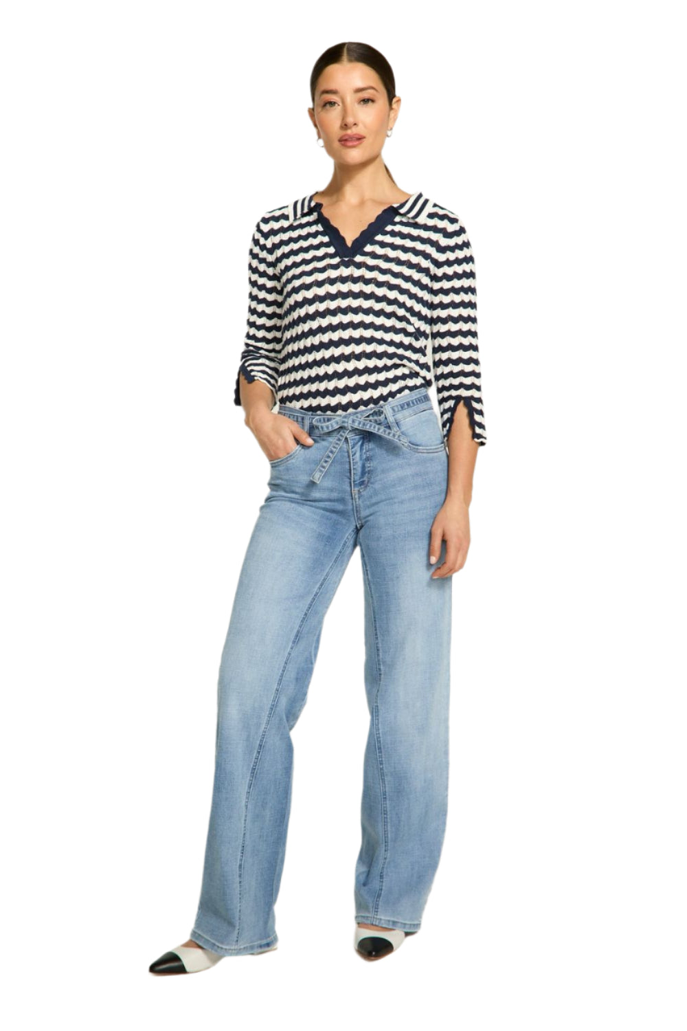 Christina Wide Leg Denim – Front – Ella Where She Shops