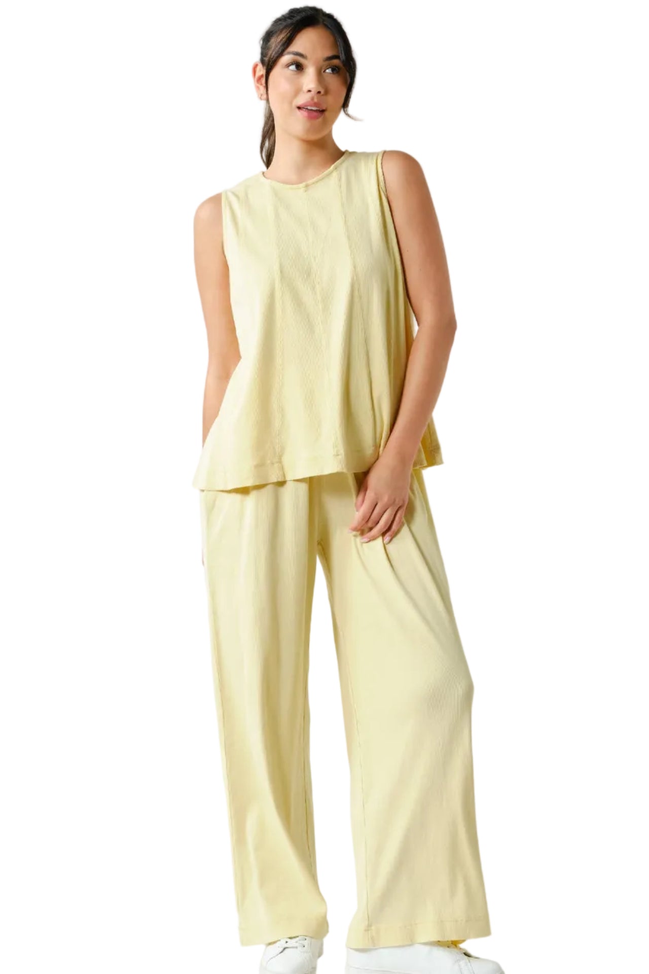 Coastline Cotton Blend Pant Set Whitfield & Co.
