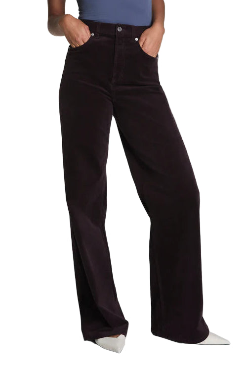 Corduroy Wide Leg in Truffle Brown - Front - Ella Where She Shops