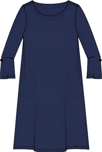 Core Travel City Dress - Navy - Ella Where She Shops