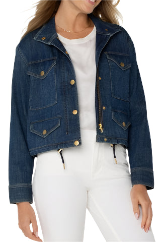 Cropped Cargo Jacket – Front – Ella Where She Shops
