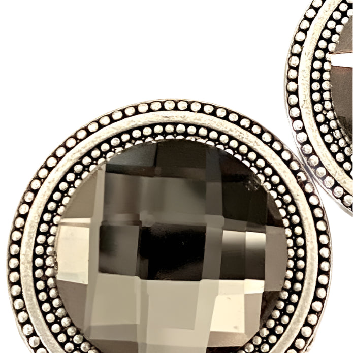 Dark Smoky Crystal Magnet Button Pin Set - Ella Where She Shops