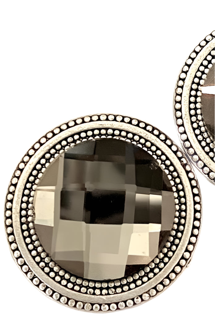 Dark Smoky Crystal Magnet Button Pin Set - Ella Where She Shops