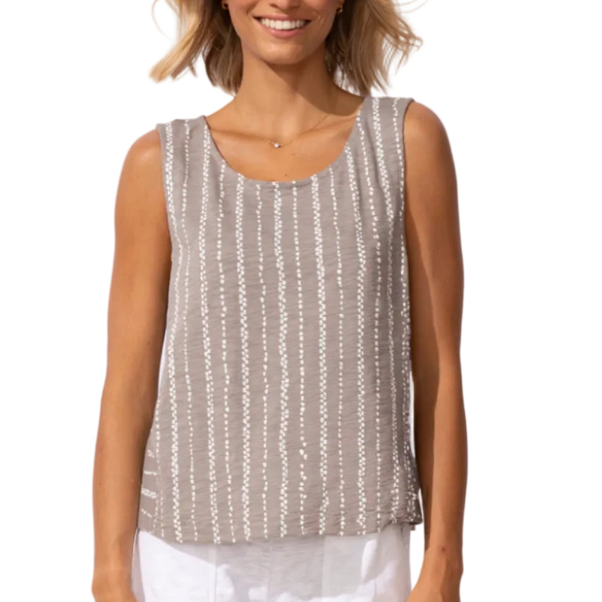 Driftwood Stripe Harborside Tank Ella Where She Shops