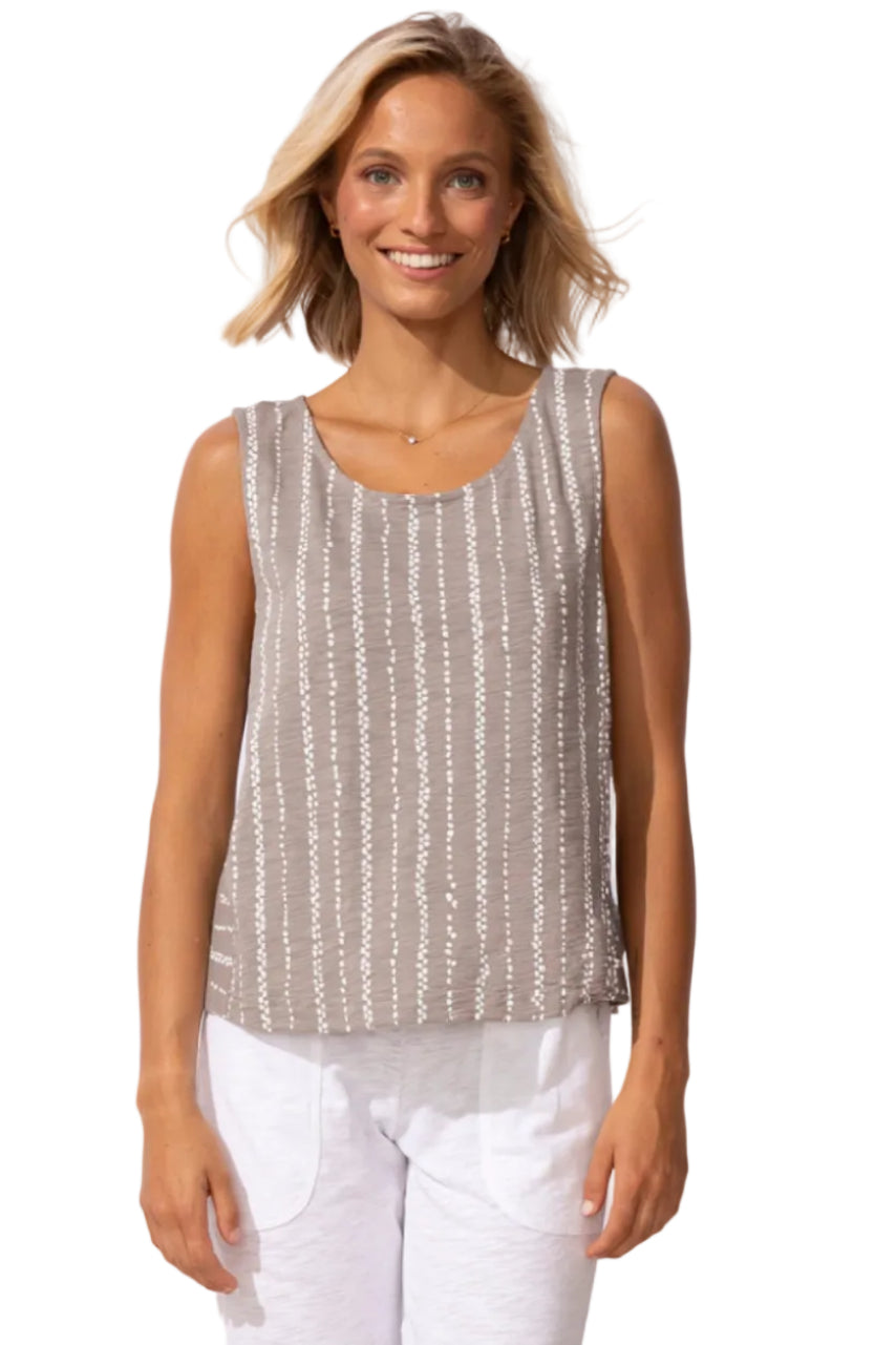 Driftwood Stripe Harborside Tank Ella Where She Shops