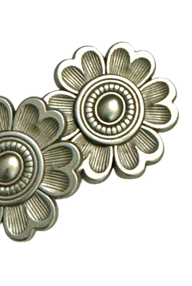 Flower Silver New Magnet Button - Ella Where She Shops