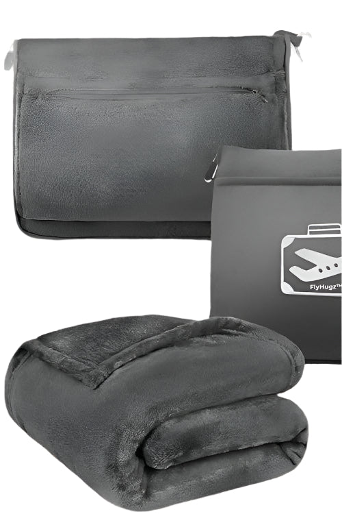 FlyHugz® Blanket & Comfort Bag – Front – Ella Where She Shops