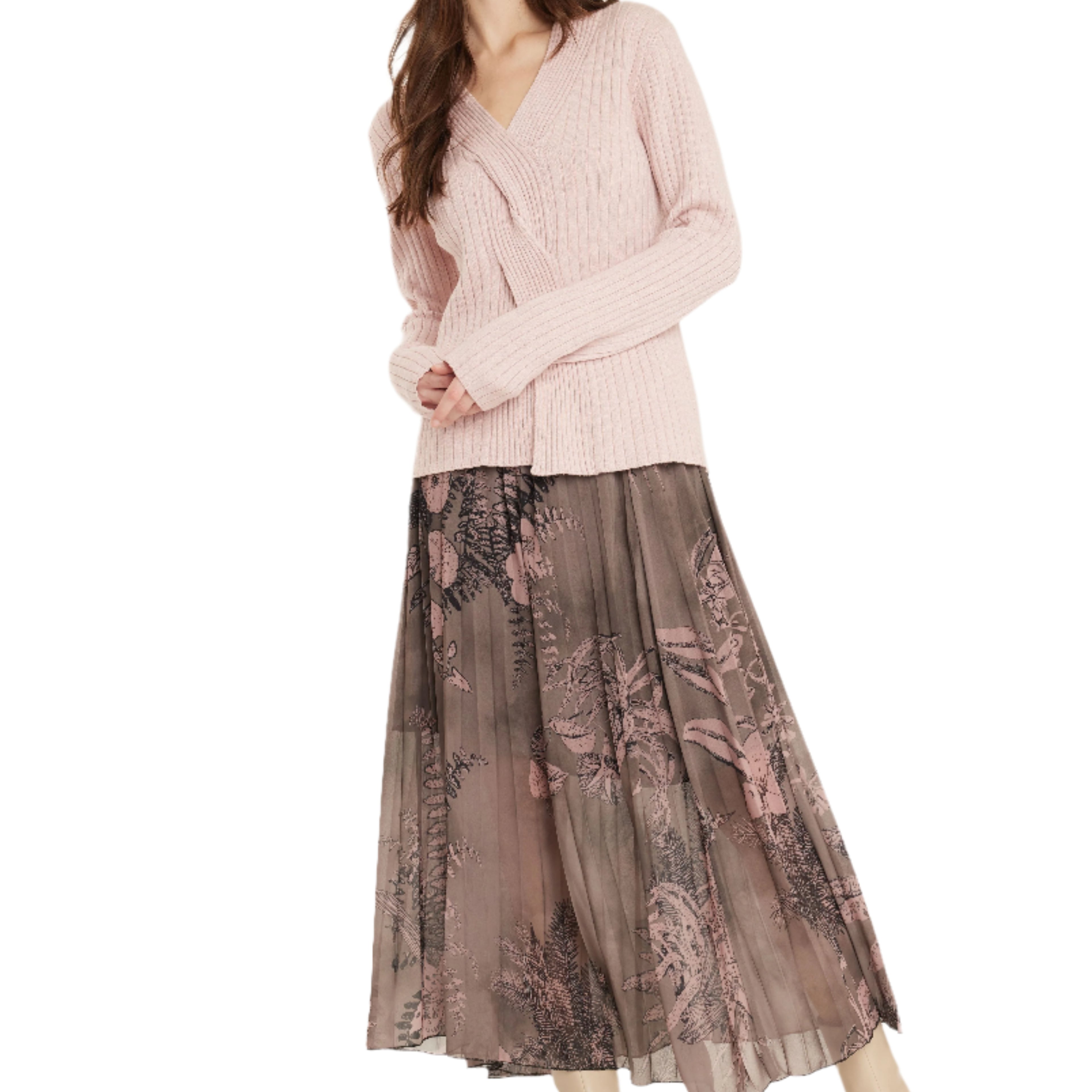 Georgette Plissé Skirt – Front – Ella Where She Shops