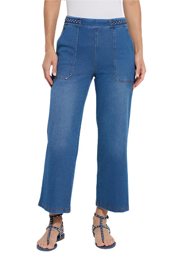 Hayes Braided Wide Leg Crop – Front – Ella Where She Shops