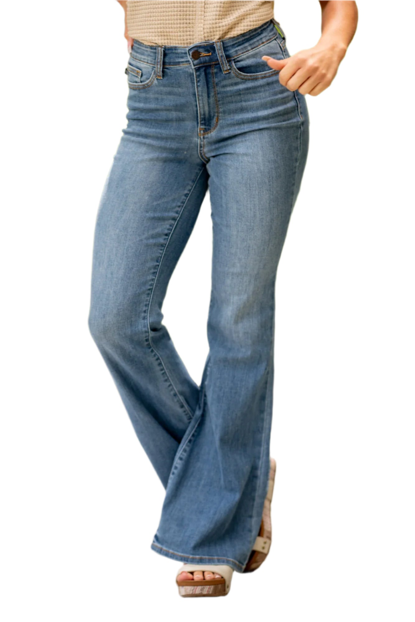 High Waist Jeans – Front – Ella Where She Shops